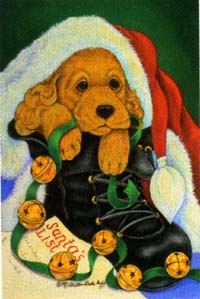 View Puppy in Boot Flag 28"x40" - 9685CD