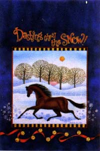 View Dashing through the Snow Flag 28"x40" - 9687CD