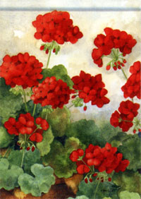 View Annie's Geraniums Flag 28"x40" - 97142MW