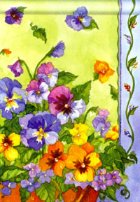View Pansies Flag 28"x40" - 97144MW