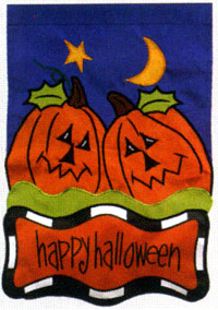 View Pumpkin Pal Applique Flag 28"x40" - 9735CD
