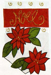 View Poinsettia Noel Applique Flag 12.5"x18" - 9742MCD
