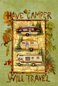 View Traveling Camper Flag 28"x40" - 9791CD