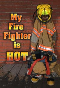 View My Fire Fighter Is Hot Garden Flag 12"x16" - 9793MCD