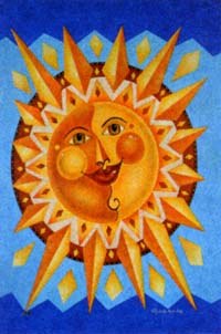 View Celestial Sun Flag 28"x40" - 9818CD