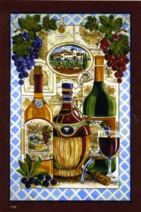 View Wine & Grapes Flag 28"x40" - 9852CD