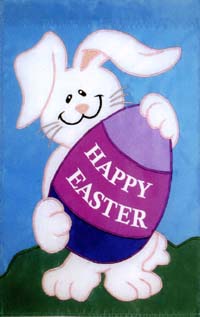 View Happy Easter Egg Applique Garden  Flag 12"x16" - 9871MCD