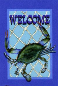View Welcome Crab Flag 28"x40" - 9880CD