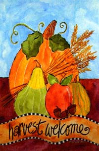 View Harvest  Welcome Flag 28"x40" - 9909CD
