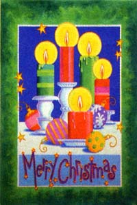 View Christmas Candles Garden Flag 12.5"x18" - 9918MCD