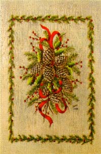 View Pinecone & Holly Flag 28"x40" - 9920CD