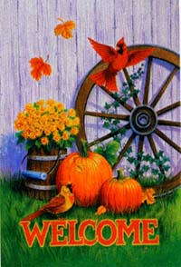 View Cardinal Wagon Wheel Flag 28"x40" - 9943CD