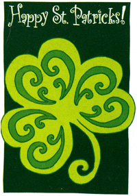 View Clover Applique Flag 28"x40' - 9968CD