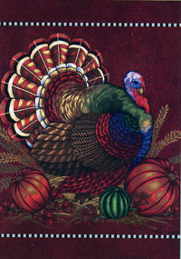 View Autumn Turkey Flag 28"x40" - FC053CF