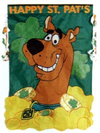 View ST. Pats Scooby Doo Applique Flag 28"x40" - 00256