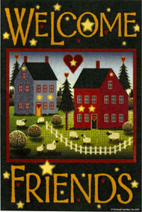 View Salt Box Welcome Friends Flag 28 - JFL023L
