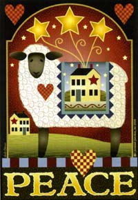 View Peace Sheep Flag 24"x36" - JFL049L