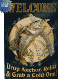 View Bass Welcome Flag 28"x40" - T0018
