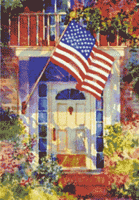 View Patriotic Home Flag 28"x40" - T0046
