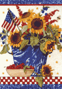 View Patriotic Sunflowers Flag 28"x40" - T0048