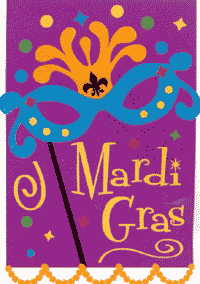 View Mardi Gras Applique Flag 28"x40" - T0063