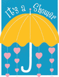 View It's a Shower Applique Garden Flag 13"x18" - T0064G