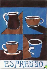 Espresso Applique Garden Flag 12.5" x 18"