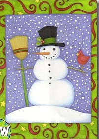 Top Hat Snowman Flag  28" 40"