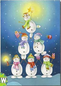 Snowman Pyramid Flag  28" x 40"