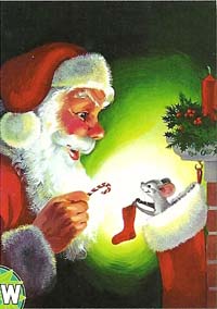 Santa & Mouse Flag  28" x 40"