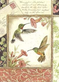 Hummingbird Collage Flag 28" x 40"