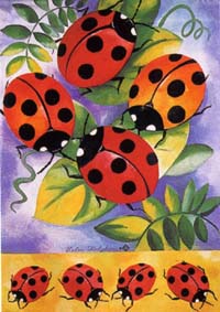 View Ladies in Red Flag 28"x40" - T1195