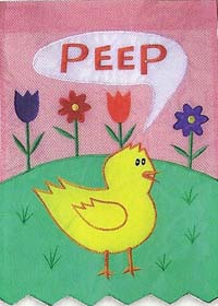 Peep Peep Applique Flag 28" x 40"