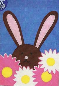 Daisy Bunny Applique Flag 28" x 40"