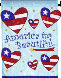 View America the Beautiful Applique Garden Flag 12.5"x18" - T138136G