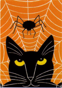View Cat & Spider Flag 28"x40" - T6111