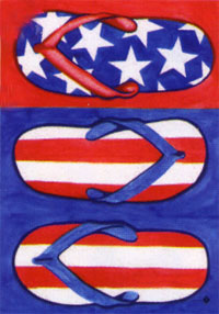 View Patriotic Flip Flops Garden Flag 12.5"x18" - T7097G