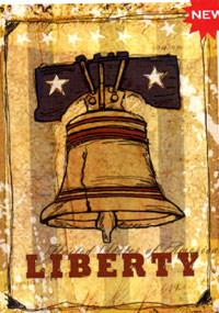 View Liberty Bell Flag 28"x40" - T7243