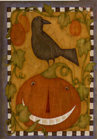 View Halloween Crow Flag 28"x40" - T7255