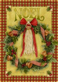 View Noel Wreath Garden Flag 12.5"x18" - T7283G