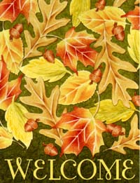 View Leaves Toss Garden Flag 12.5"x18" - T7293G