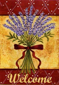 View Lavender Spray Flag 28"x40" - T7354