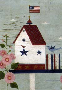 View Patriotic Birdhouse Flag 28"x40" - T8035
