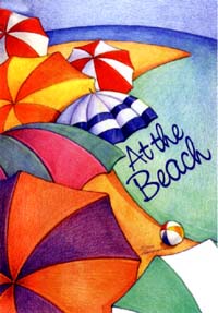 Beach Umbrellas Flag 28"x40"