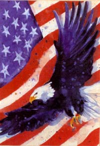 View Liberty Eagle Flag 28"x40" - T8227