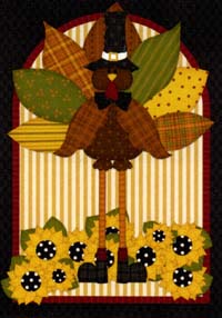 View Quilted Turkey Flag 28"x40" - T8270