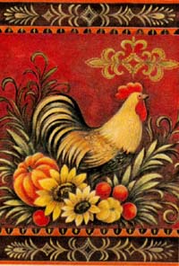 View Fall Rooster Flag 28"x40" - T8274