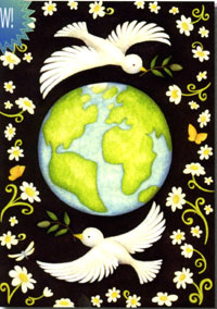 Two Doves Garden Flag