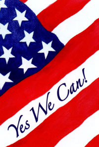 View Yes We Can Flag 28"x40" - T9262