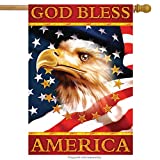 View Briarwood Lane God Bless America Bald Eagle House Flag Patriotic 4th of July 28" x 40" - 